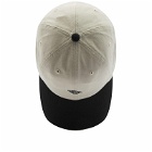 Danton Men's Chino Cloth Combination Cap in Ivory/Black