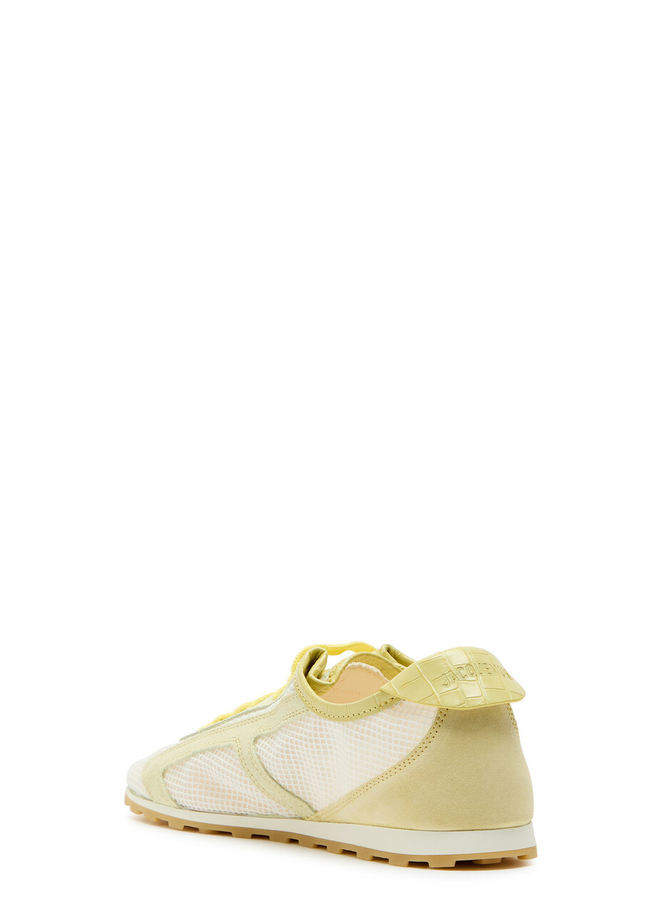 Jacquemus Les Tennis Panelled Mesh Sneakers Yellow