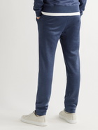 LORO PIANA - Tapered Stretch Linen-Blend Sweatpants - Blue