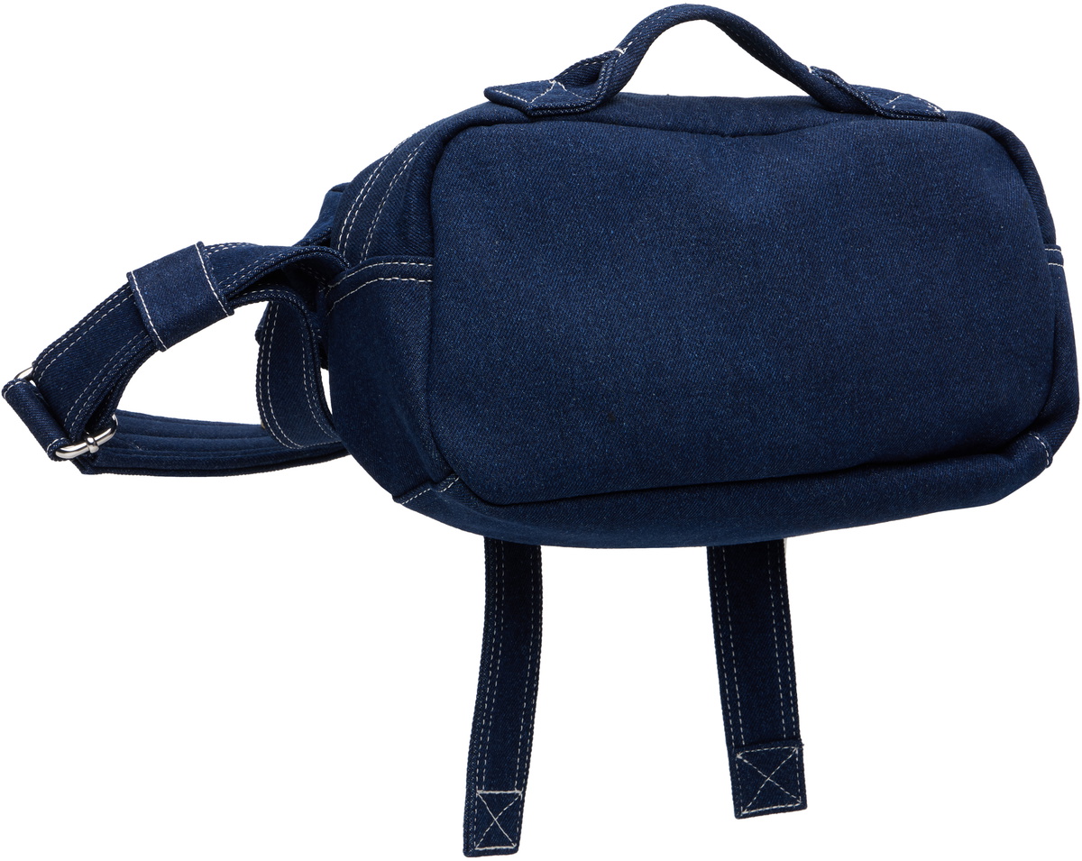 Simone Rocha Blue Beaded Classic Bow Crossbody Bag