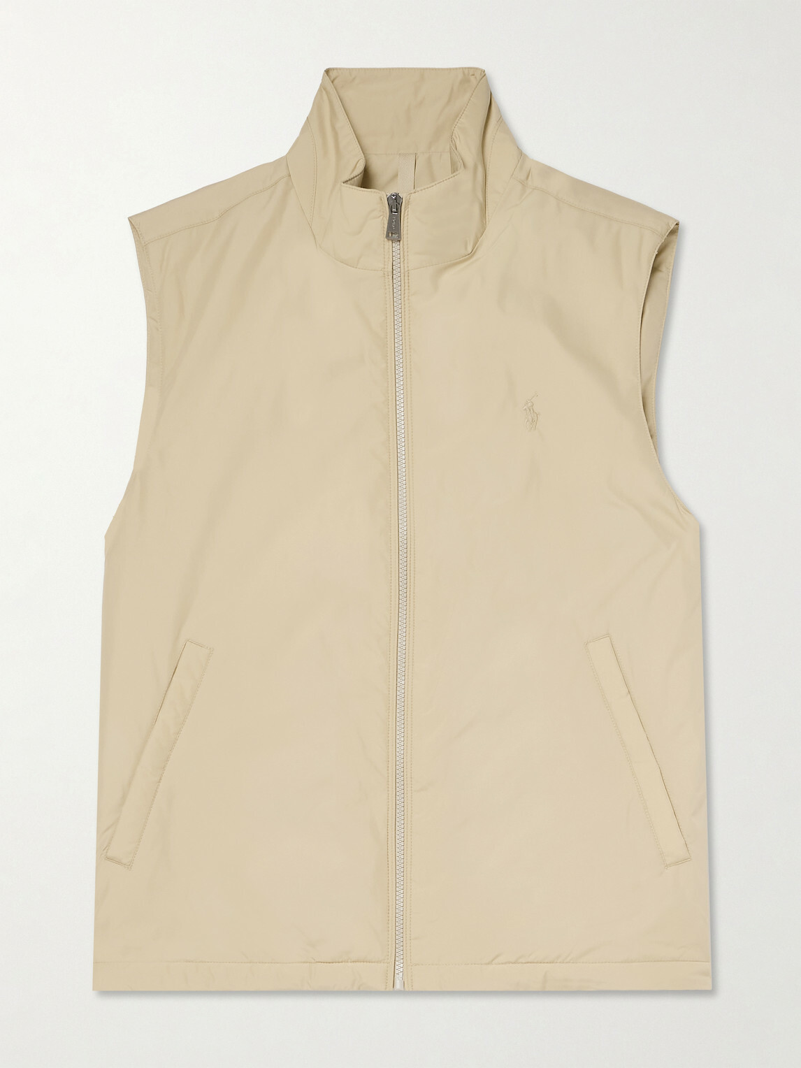 Polo Ralph Lauren - Logo-Embroidered Padded Recycled Shell Gilet - Neutrals
