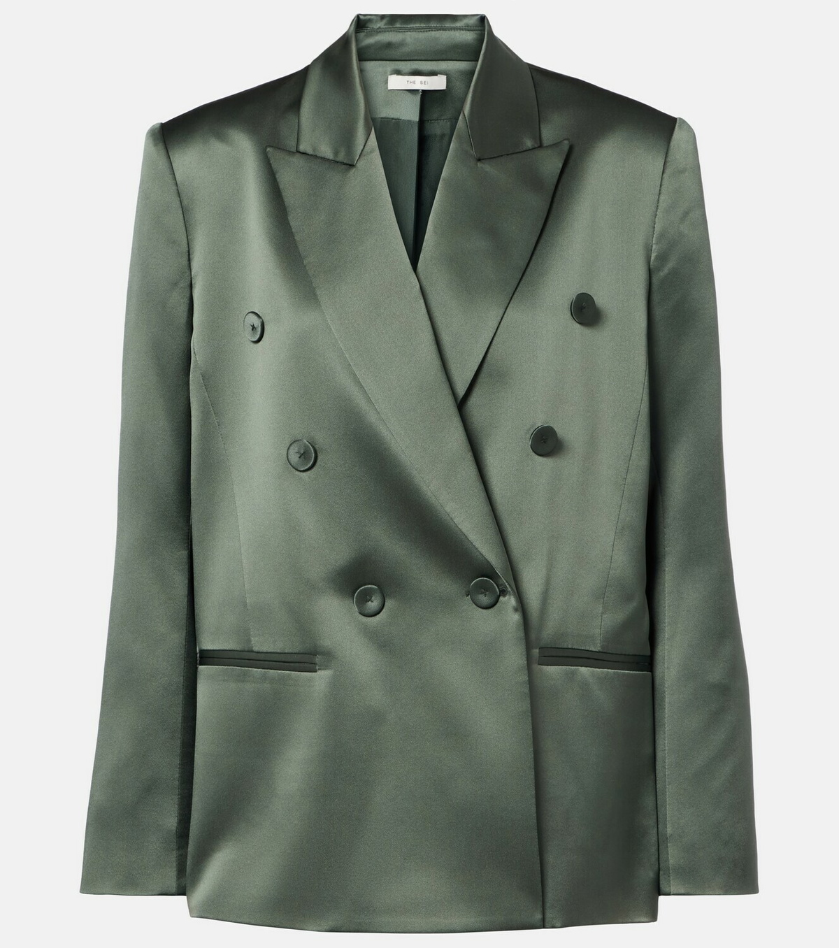 The Sei Double-breasted silk blazer