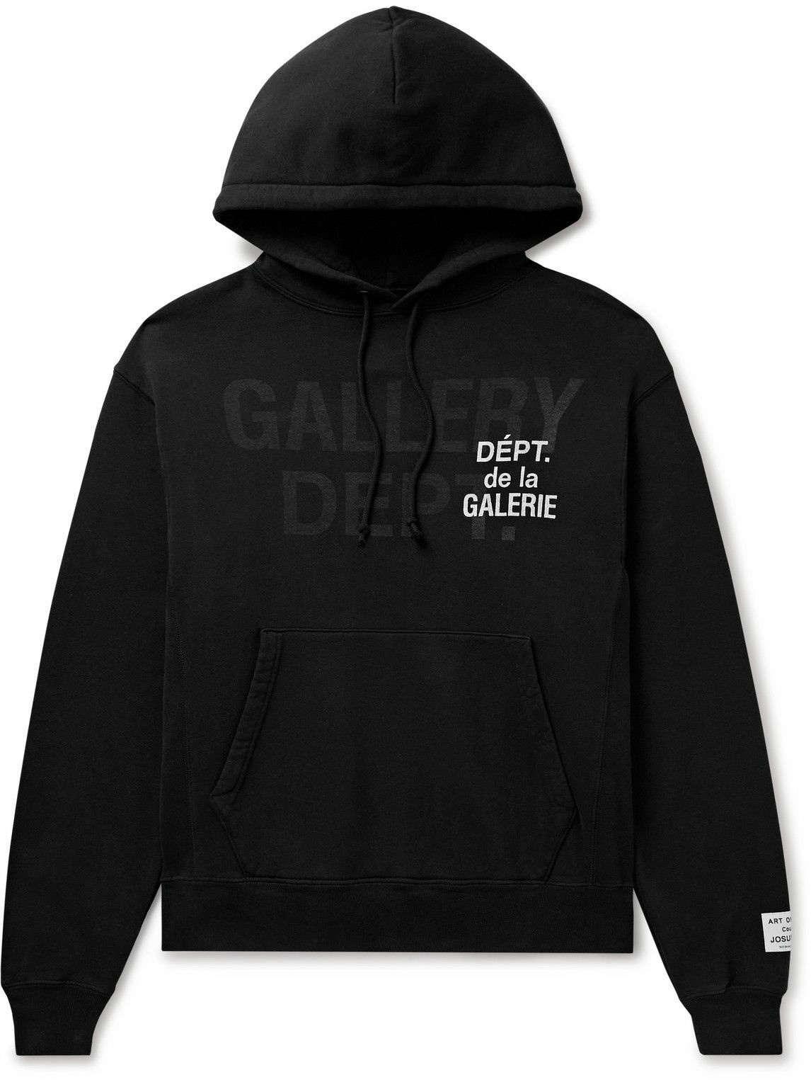 Gallery Dept. - Logo-Print Cotton-Jersey Hoodie - Black Gallery Dept.