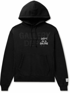 Gallery Dept. - Logo-Print Cotton-Jersey Hoodie - Black