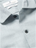 Turnbull & Asser - Cotton and Cashmere-Blend Shirt - Gray