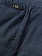 NIKE RUNNING - Stride Straight-Leg Mesh-Panelled Dri-FIT Ripstop Drawstring Shorts - Blue