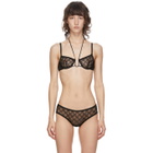 Gucci Black Tulle GG Lingerie Set