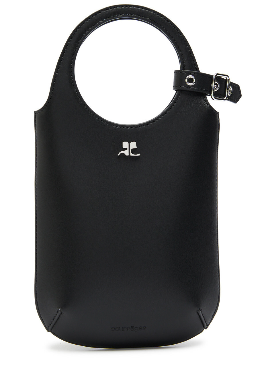 Courrèges Slim Holy Leather Bucket bag - Black - One Size