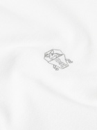 Brunello Cucinelli - Logo-Embroidered Cotton-Piqué Polo Shirt - White