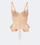 Maria Lucia Hohan Larya lace-trimmed silk-blend corset