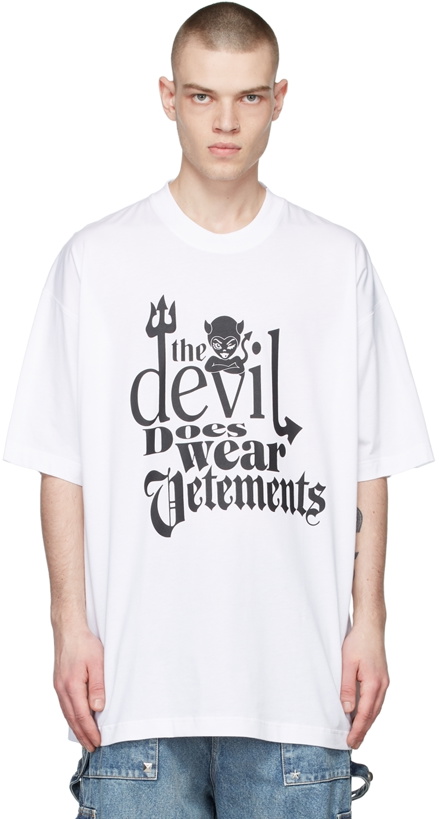 Photo: VETEMENTS White Devil Does Wear Vetements T-Shirt