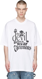 VETEMENTS White Devil Does Wear Vetements T-Shirt