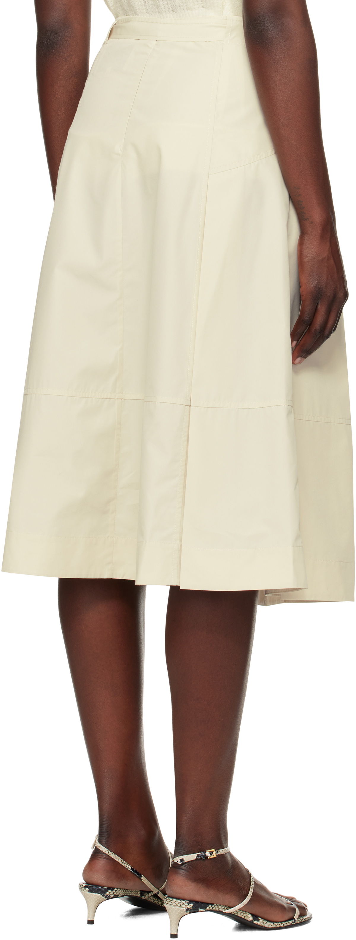 3.1 Phillip Lim Off-White Utility Poplin Midi Skirt
