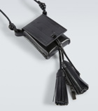 Saint Laurent - Embossed leather necklace