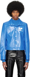 Courrèges Blue Iconic Vinyl Jacket