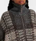 Brunello Cucinelli Checked sequined cardigan