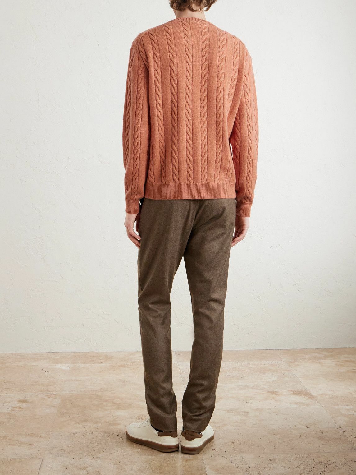 Loro Piana - Cedar Cable-Knit Cashmere Sweater - Orange