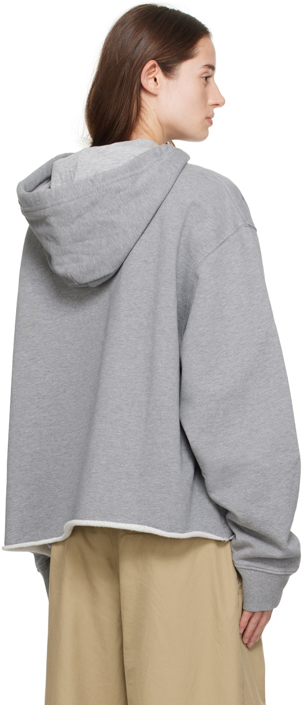 MM6 Maison Margiela Gray Print Hoodie