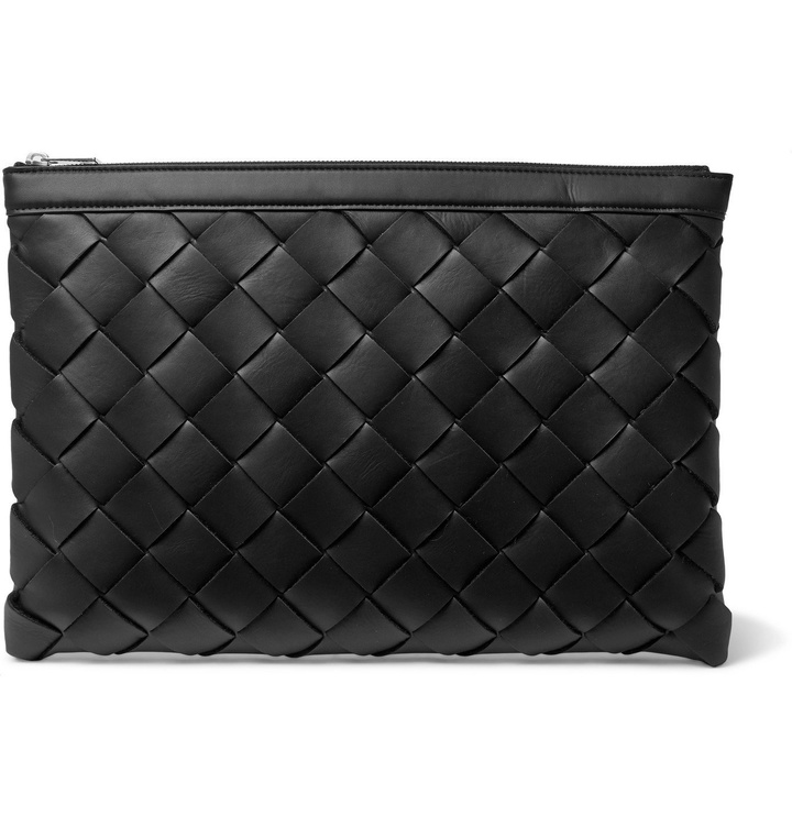 Photo: Bottega Veneta - Intrecciato Leather Pouch - Black