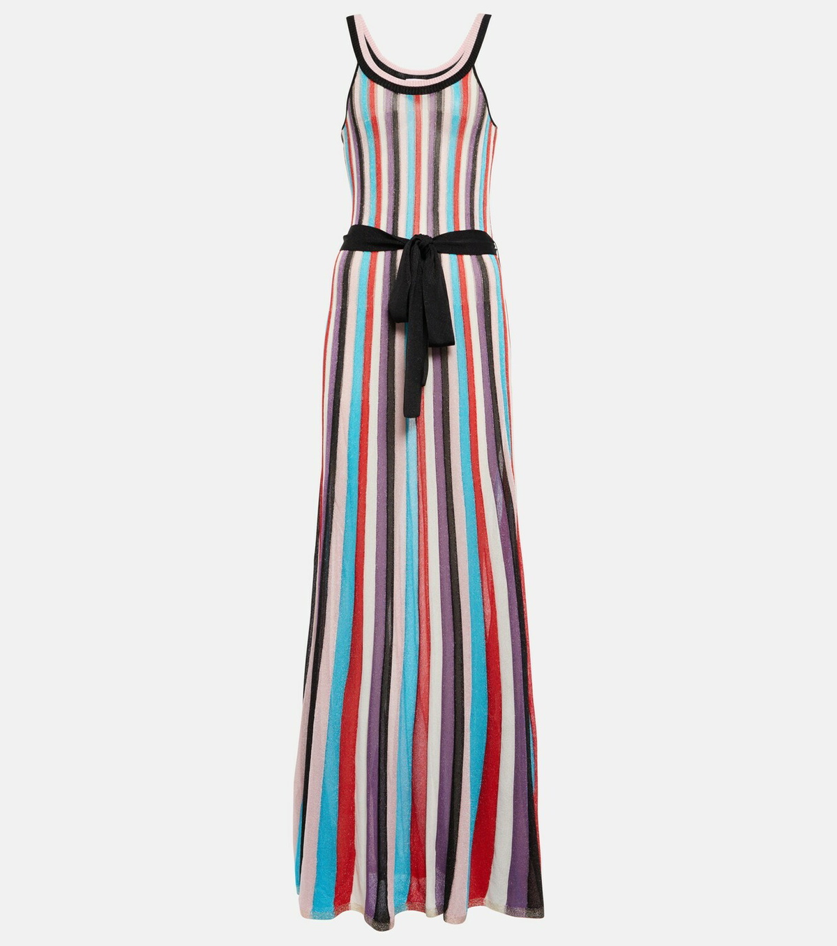 Rebecca Vallance Striped metallic knit maxi dress Rebecca