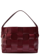 ST. Agni Woven Large Leather Tote - Plum - One Size