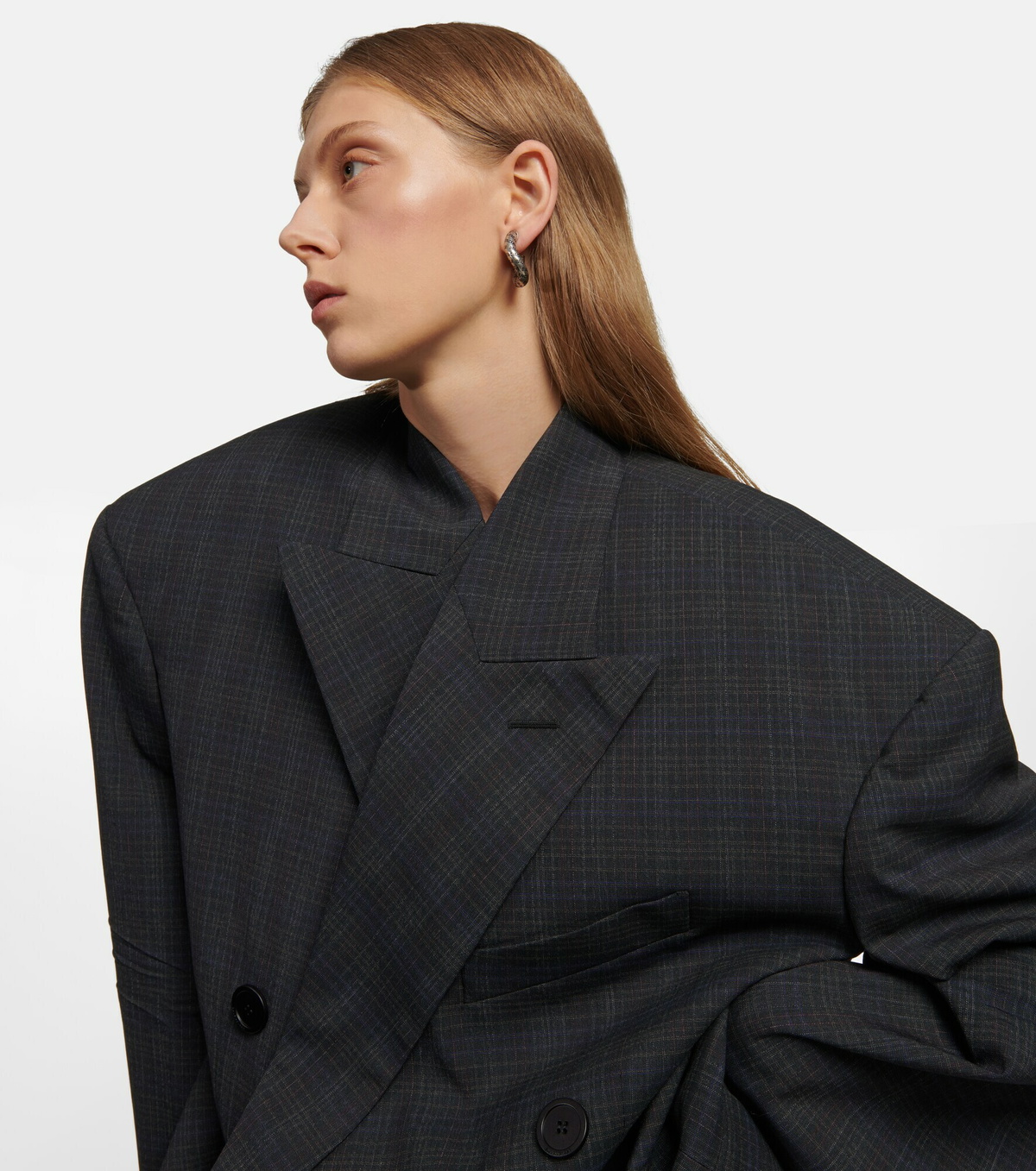 Balenciaga - Loop logo earrings
