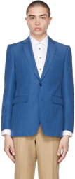 Burberry Blue Mohair Classic Fit Blazer