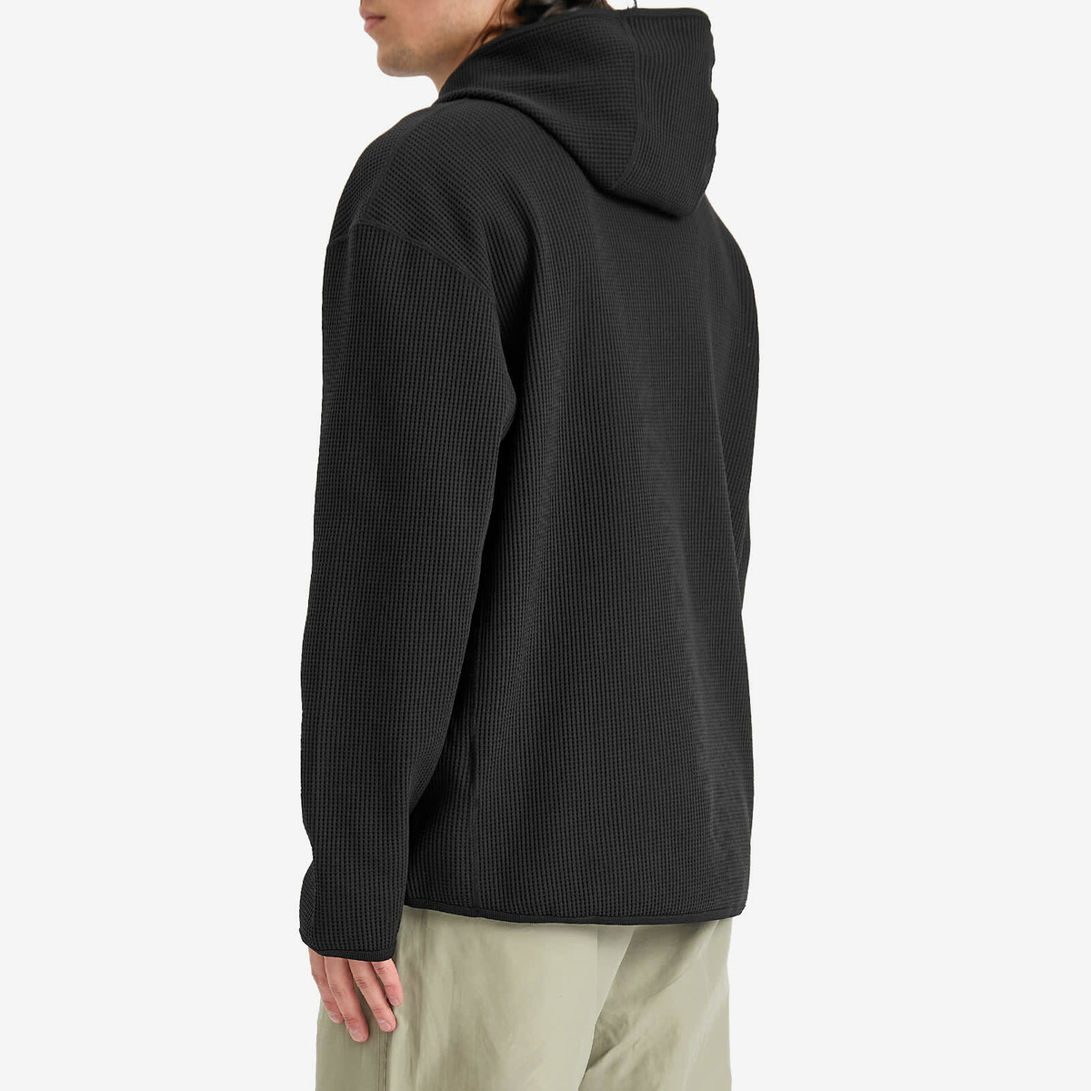 Snow Peak Men's Dry Waffle Hoodie in Black