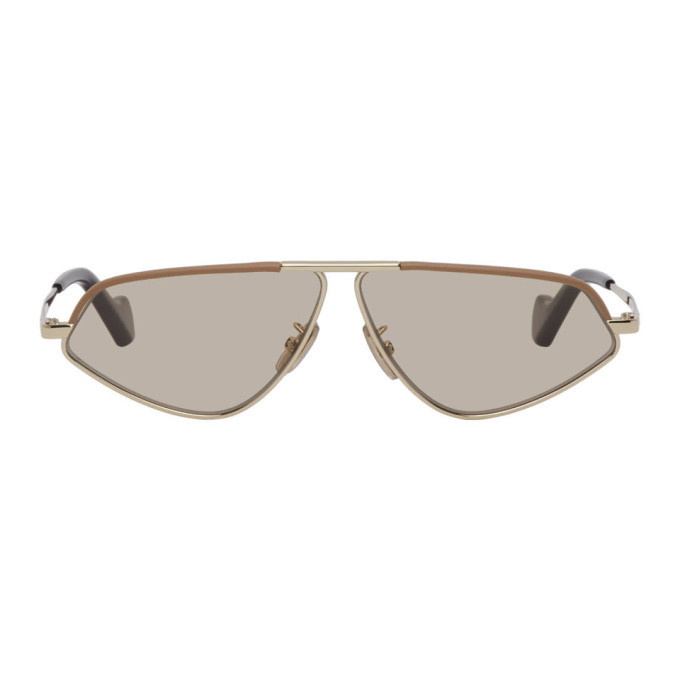 Photo: Loewe Brown and Gold Geometric Sunglasses