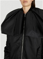 Couture Drape Bomber Jacket in Black