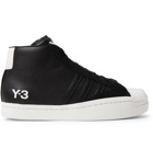 Y-3 - Yohji Pro Suede-Trimmed Leather High-Top Sneakers - Black