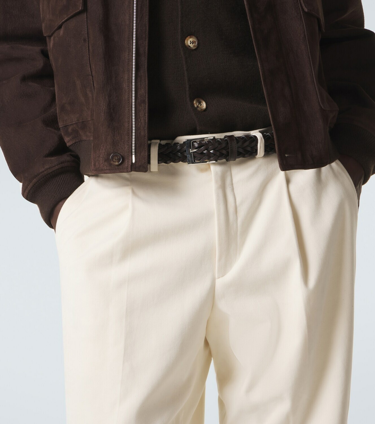 Lardini Braided leather belt