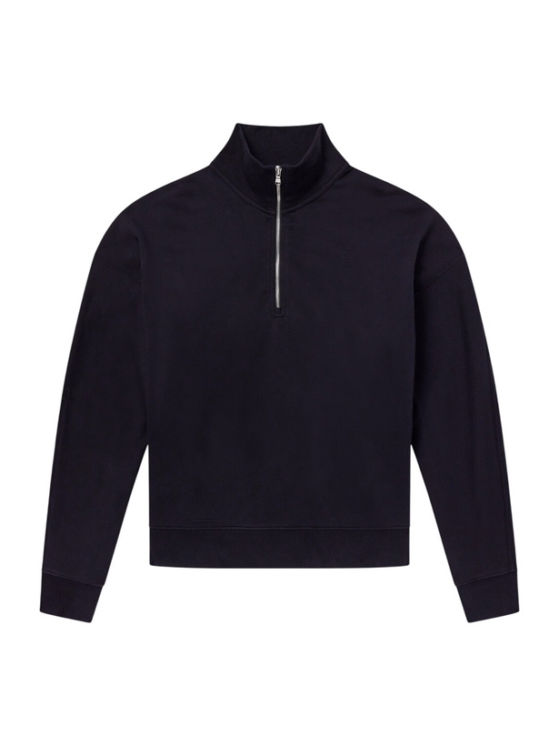 Photo: AGOLDE - Idris Cotton-Jersey Half-Zip Sweatshirt - Black