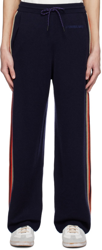 Photo: A PERSONAL NOTE 73 Navy Embroidered Trousers