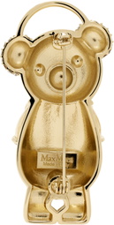 Max Mara Gold Shiny Bear Brooch