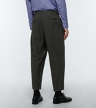 Comme des Garcons Homme Deux - Pinstriped tapered wool-blend pants