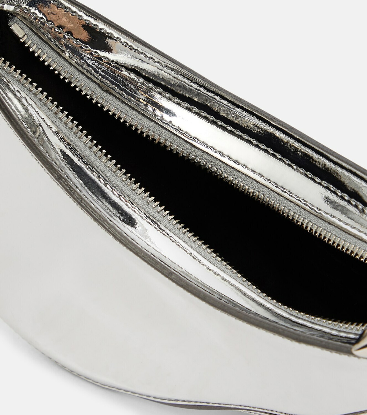 Mugler - Metallic leather shoulder bag