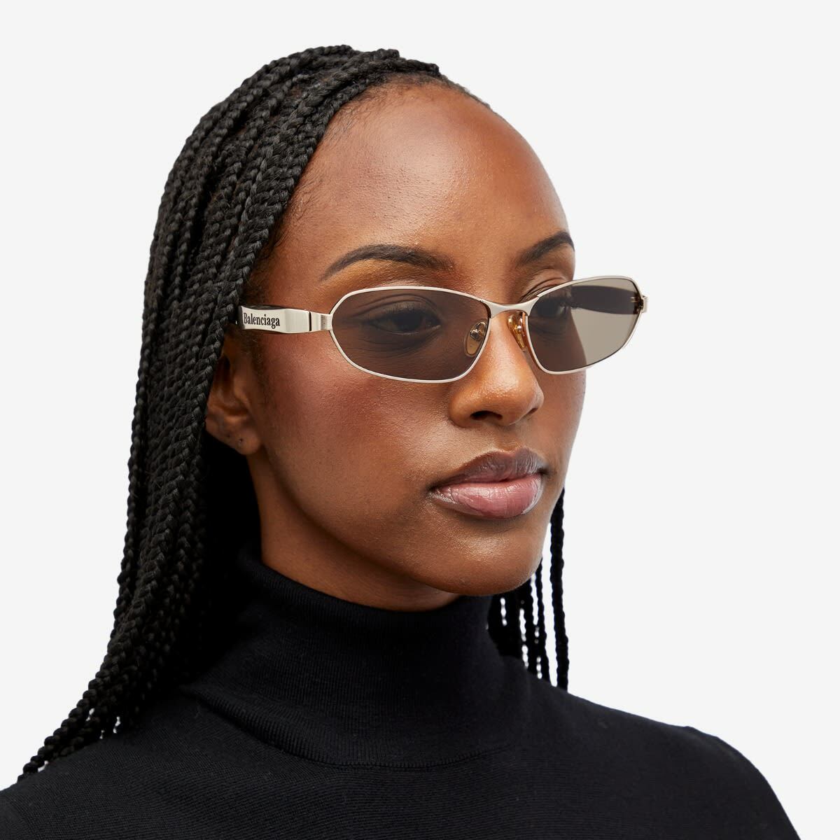 Balenciaga Eyewear BB0355S Sunglasses in Gold/Brown 