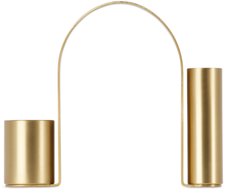 BLACK BLAZE Gold Arch Candle Holder