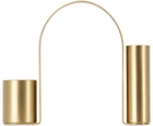 BLACK BLAZE Gold Arch Candle Holder