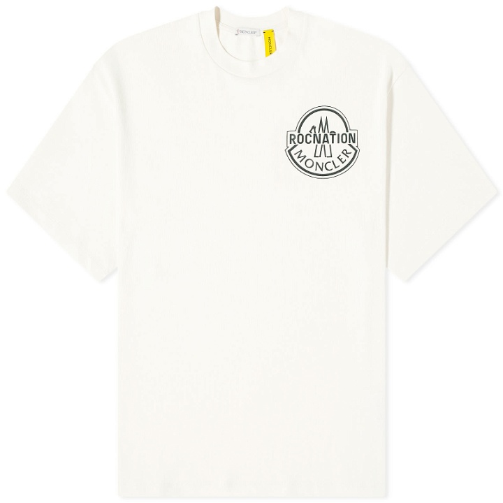 Photo: Moncler Men's Genius x Roc Nation Short Sleeve T Shirt in Off White/Cream