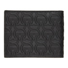 Salvatore Ferragamo Black Gancini Embossed Wallet