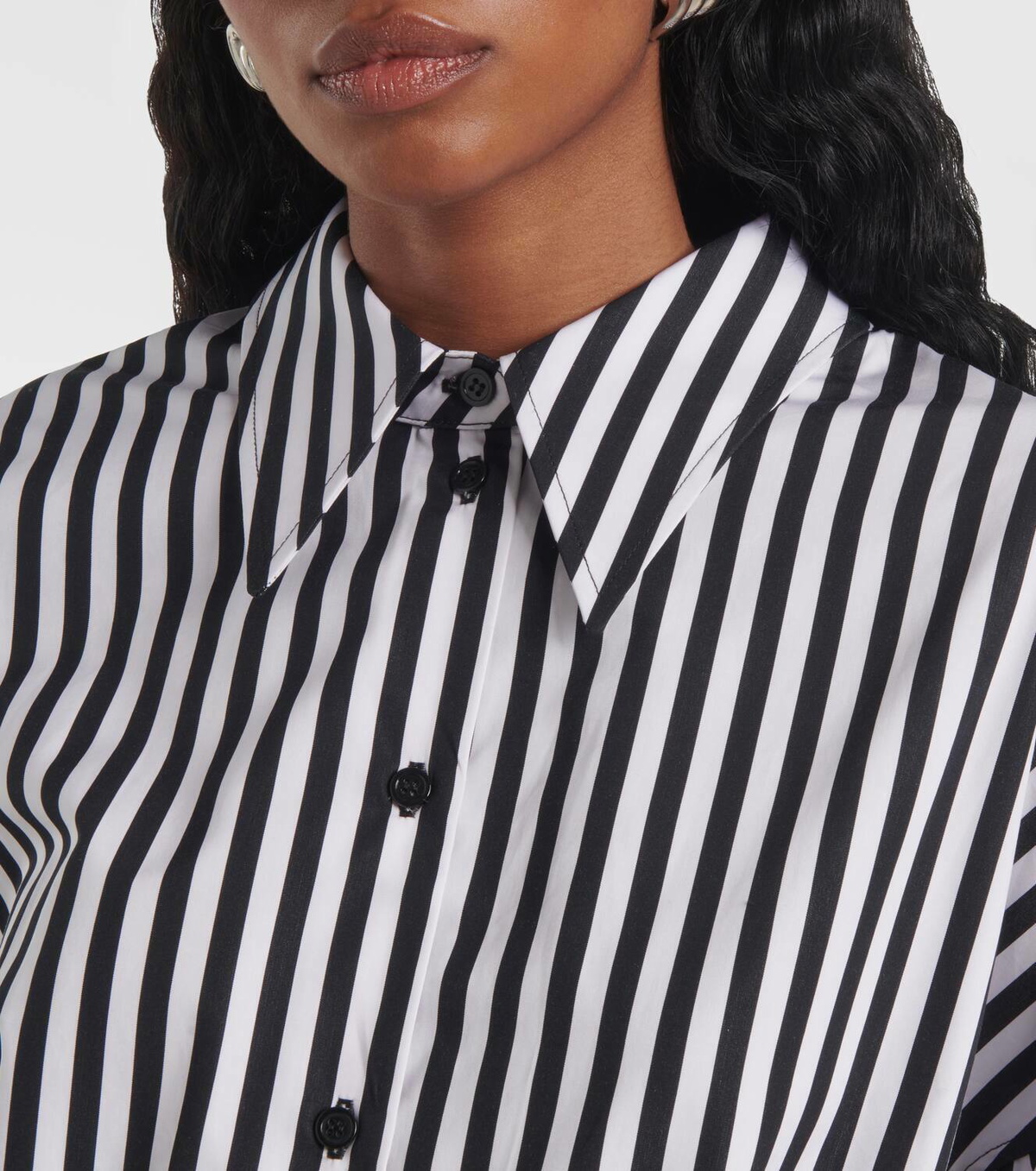 Nina Ricci Striped cotton poplin midi dress