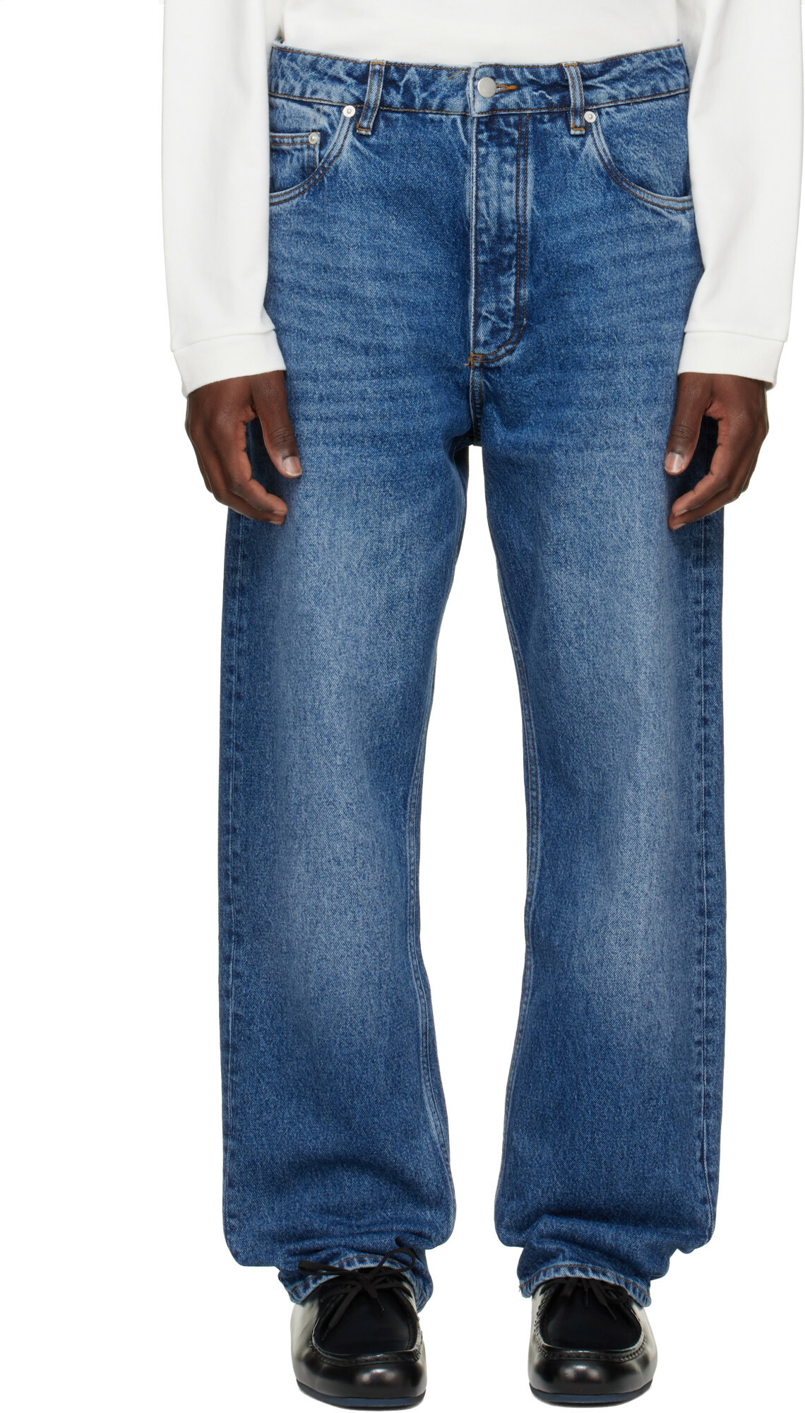 Studio Nicholson Blue Riso Straight Leg Jeans