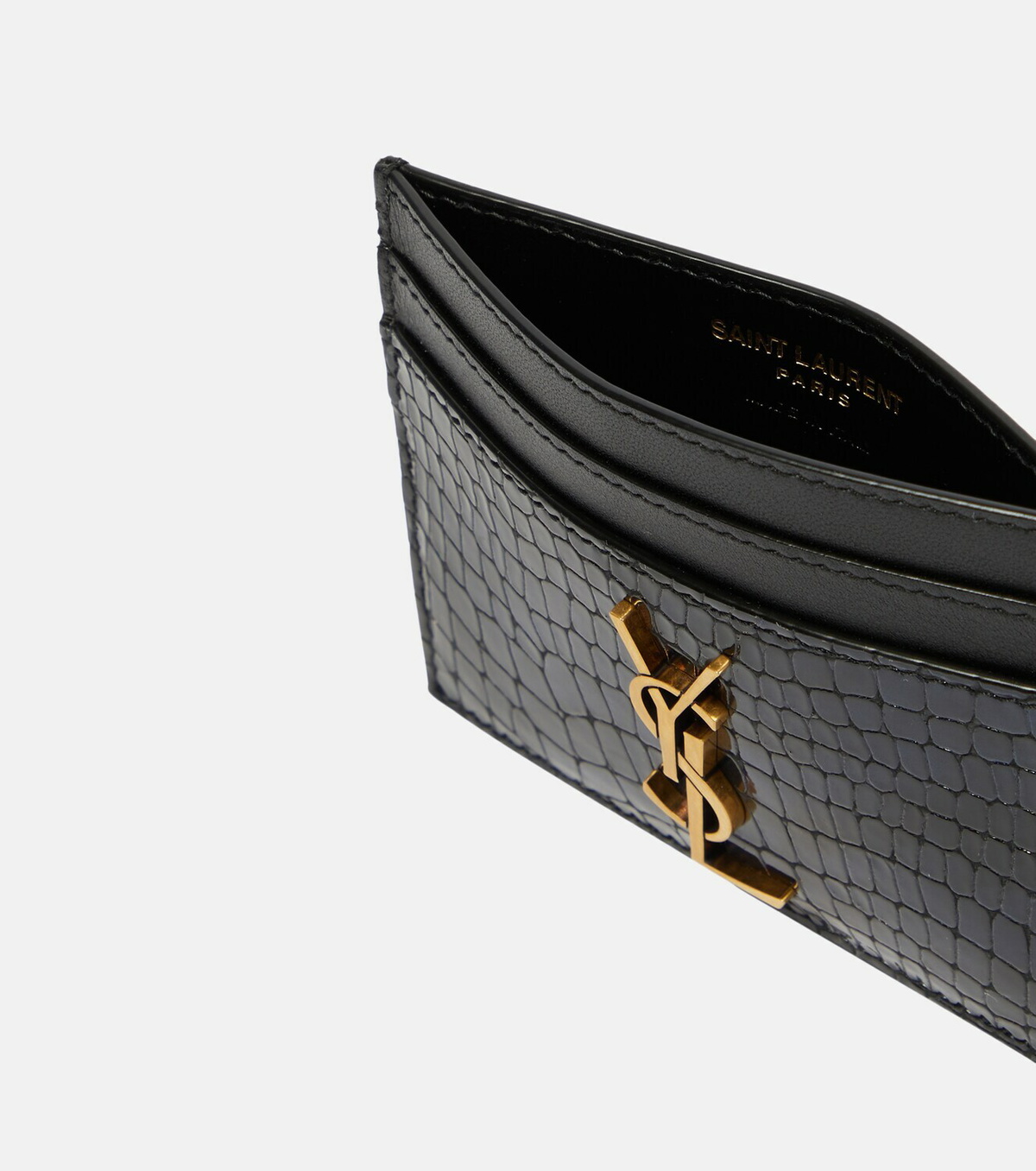 Saint Laurent - Monogram patent leather card holder