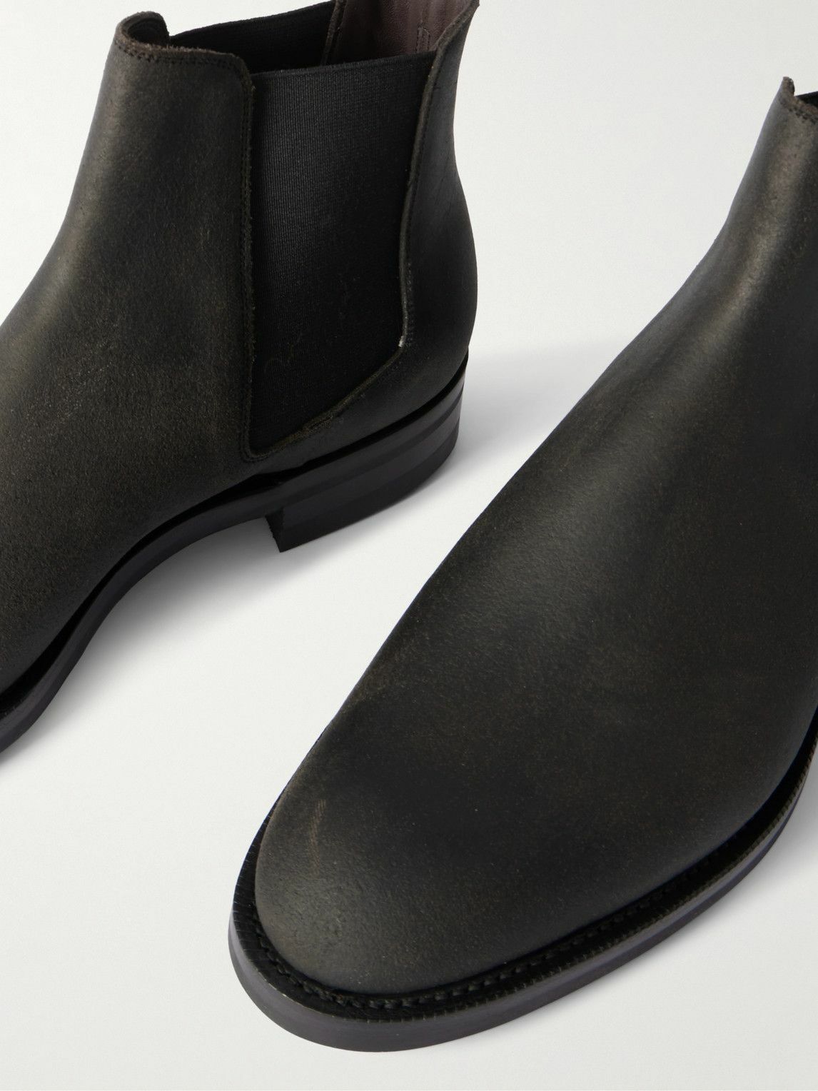 Edward Green - Govan Waxed-Suede Chelsea Boots - Brown