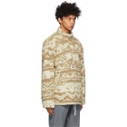 Reebok Classics Reversible Off-White and Beige Winter Escape Jacket