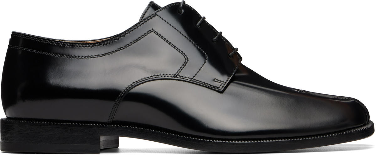 Maison Margiela Black Tabi Lace-Up Derbys