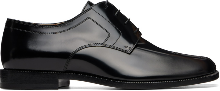 Photo: Maison Margiela Black Tabi Lace-Up Derbys
