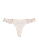 Simone PÉRÈLE Singuliere Embroidered Tulle Thong Light Pink